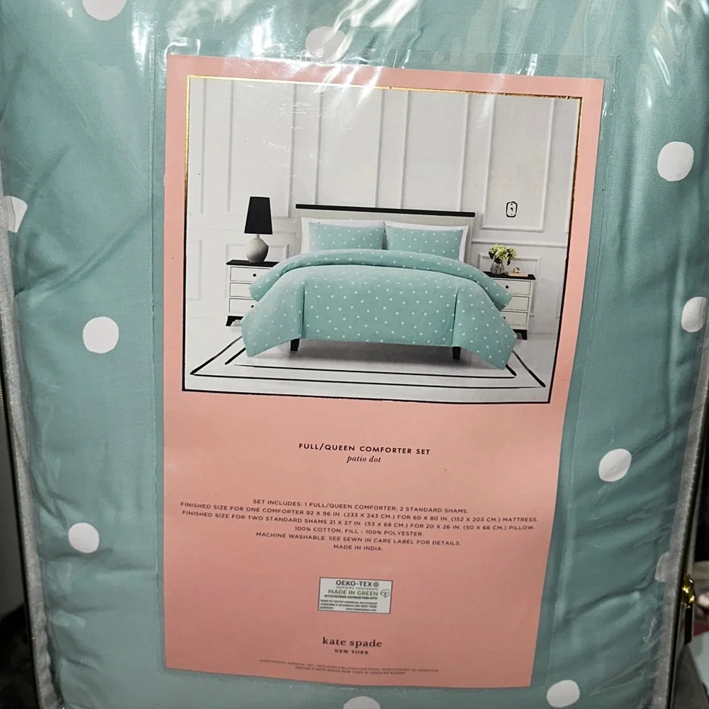 Kate spade polka dots comforter set full/queen
